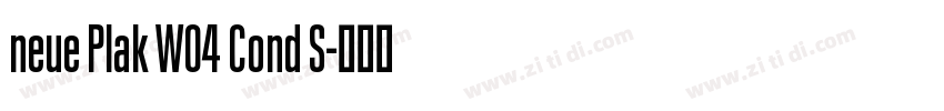 neue Plak W04 Cond S字体转换